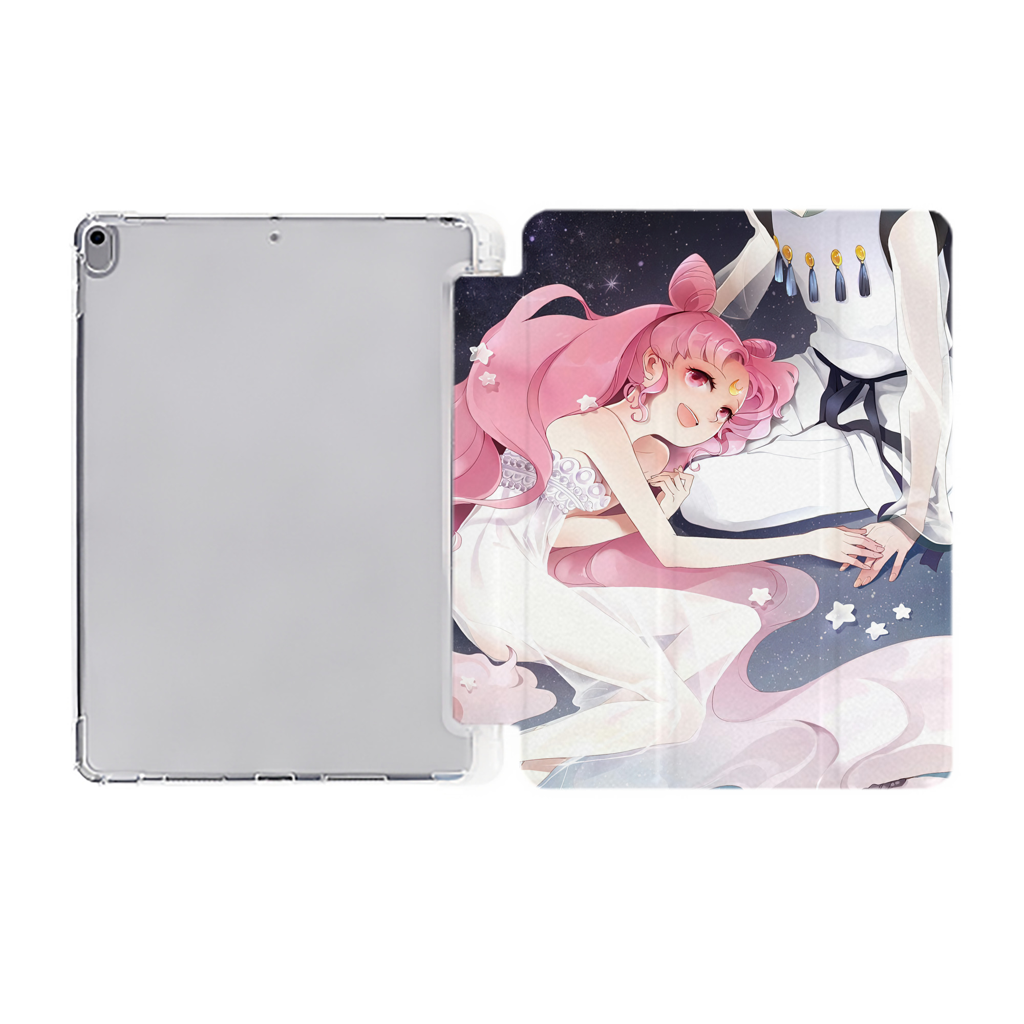 （画像用） 美少女戦士セーラームーン Sailor Moon IPad ケース ペン収納付き 三つ折りスタンド PUレザー×シリコン 対応機種9.5/10.5/10.9インチ